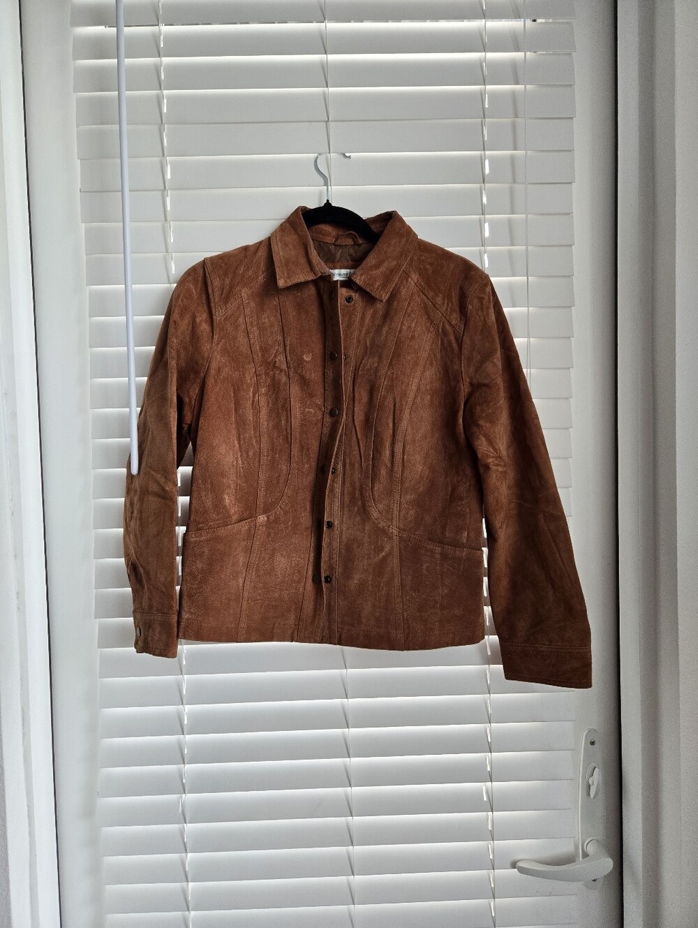 Coldwater Creek Rustic Brown Suede Button Jacket